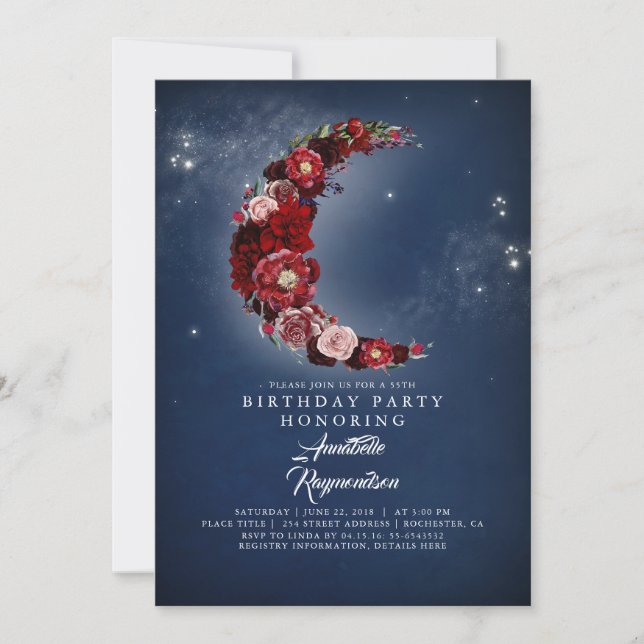 Invitation Fête d'anniversaire de la Marine et de la Bourgogn (Devant)