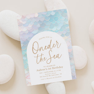 Invitation Fête d'anniversaire de la mer à l'une des sirènes