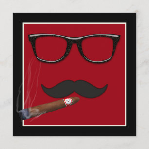 Invitation Fête d'anniversaire de la moustache de l'homme