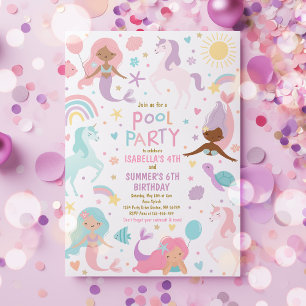 Invitation Fête D'Anniversaire De La Piscine Des Frères Merma