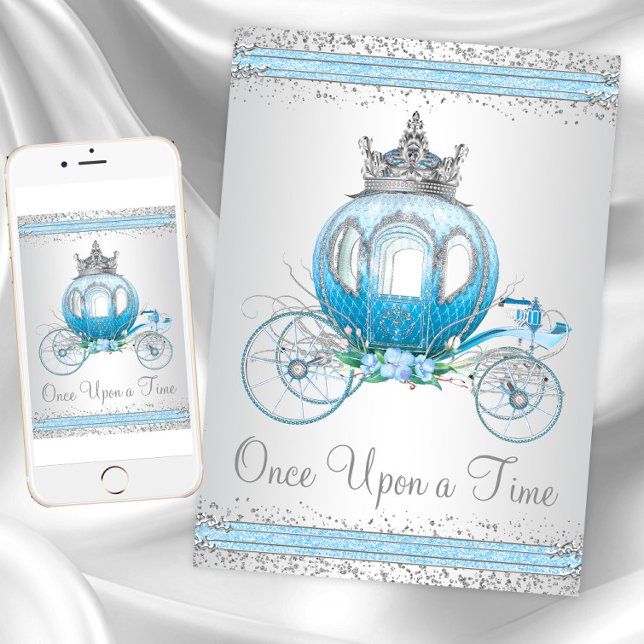 Invitation Fête d'anniversaire de la princesse Cinderella Ble (Princess any occasion invitation. Digital download a printed invitations available.)