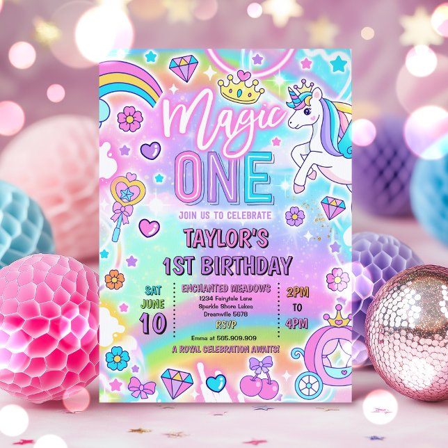 Invitation Fête d'anniversaire de la princesse de conte de fé (Créateur téléchargé)