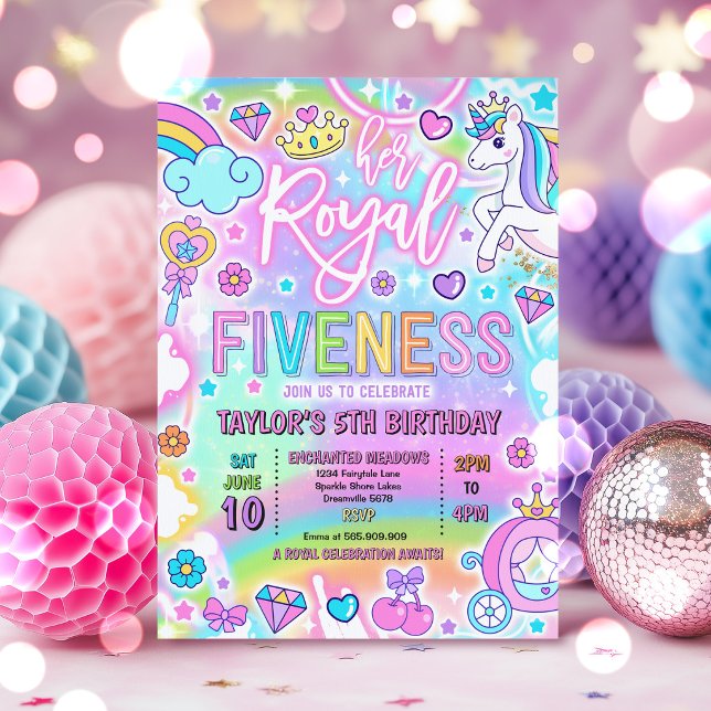 Invitation Fête d'anniversaire de la princesse de Sa Royale Q (Créateur téléchargé)