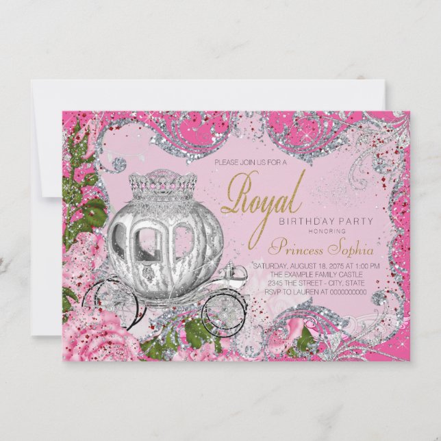 Invitation Fête d'anniversaire de la princesse royale (Devant)