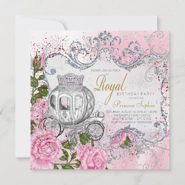 Invitation Fête d'anniversaire de la princesse royale (Devant)
