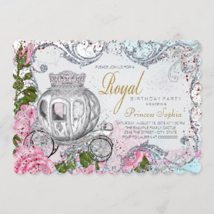 Invitation Fête d'anniversaire de la princesse royale élégant