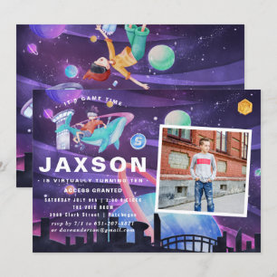 Invitation Fête d'anniversaire de la réalité virtuelle   Phot