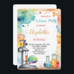 Invitation Fête d'anniversaire de la science pour enfants mod<br><div class="desc">Invitation à la fête d'anniversaire de la science pour enfants</div>