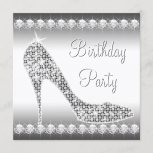 Invitation Fête d'anniversaire de la Shoe High Heel Shothday