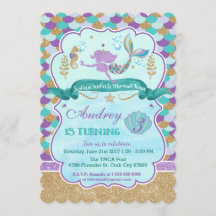 Fête d'anniversaire de la sirène personnalisée