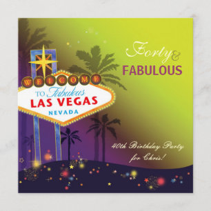 Invitation Fête d'anniversaire de Las Vegas