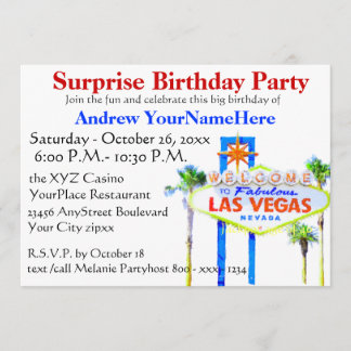 Invitation Fête d'anniversaire de Las Vegas Jackpot Slot Mach