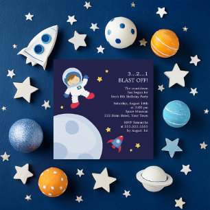 Invitation Fête d'anniversaire de l'astronaute