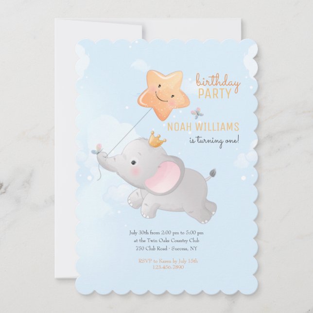 Invitation Fête d'Anniversaire de l'avion (Devant)