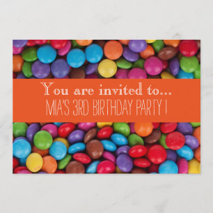 Invitation Fête d'anniversaire de l'enfant de chocolat de