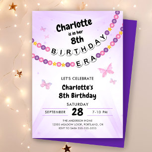 Invitation Fête d'anniversaire de l'époque de l'amitié Bracel