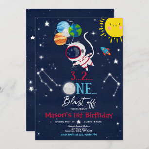 Invitation Fête d'anniversaire de l'espace extra-atmosphériqu