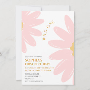 Invitation Fête d'anniversaire de marguerite Bohmian Wild Un