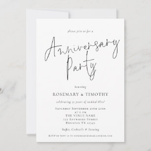Invitation Fête d'anniversaire de mariage avec un script mini