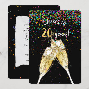 Invitation fête d'anniversaire de mariage de 20 ans