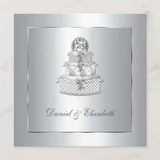 Invitation Fête d'anniversaire de mariage de 25 ans Silver Ca