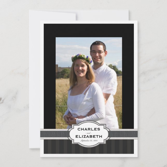 Invitation Fête d'anniversaire de mariage de 25 ans Silver Ch (Devant)