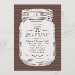 Invitation Fête d'anniversaire de mariage de 30 ans Rustique 