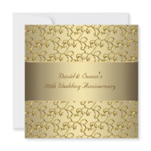 Fête d'anniversaire de mariage de 50 ans Gold Swir