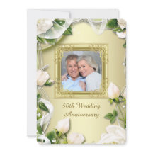 Fête d'anniversaire de mariage de 50 ans Rose Phot