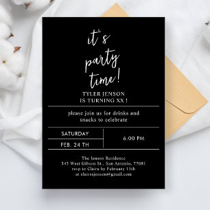 Invitation Fête d'anniversaire de mariage minimaliste Texte N