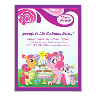 Invitations Faire Part Cartes D Anniversaire Poney Zazzle Fr