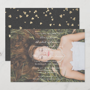 Invitation Fête d'anniversaire de naissance Photo Grey Grunge
