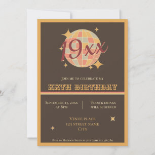 Invitation Fête d'anniversaire de naissance vintage Invitatio