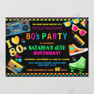 Annees 80 Invitations Faire Part Zazzle