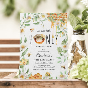 Invitation Fête d'anniversaire de nos enfants Our Sweet Honey