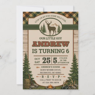 Invitation Fête d'anniversaire de Notre Petit Chasseur Person