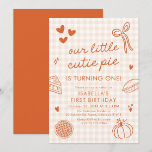 Invitation Fête d'anniversaire de notre petit chou à l'automn