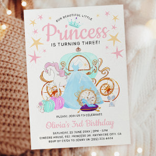 Invitation Fête d'anniversaire de notre petite princesse