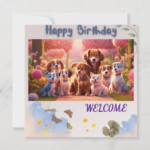 Invitation "Fête d'anniversaire de Pawsome"