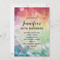 Fête d'anniversaire de peinture abstraite épaisse