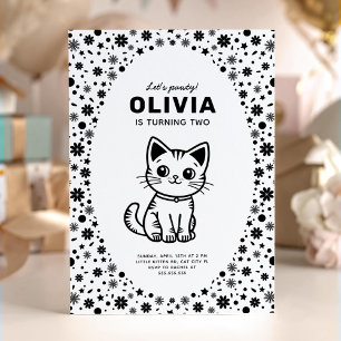 Invitation Fête d'anniversaire de petit chat