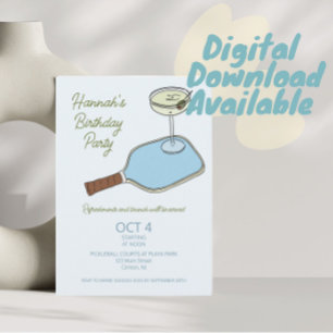 Invitation Fête d'anniversaire de Pickleball