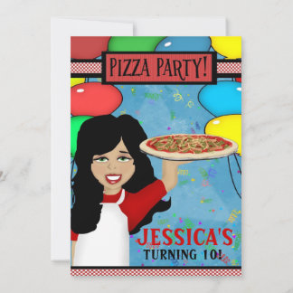 Invitation Fête d'anniversaire de Pizza