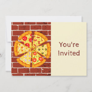 Invitation Fête d'anniversaire de Pizza