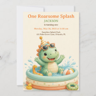 Invitation Fête d'anniversaire de premier anniversaire avec u