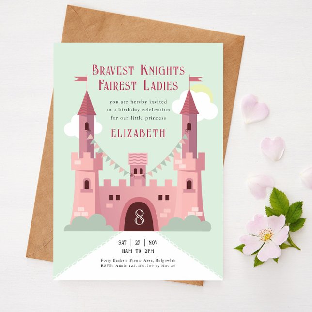 Invitation Fête d'anniversaire de princesse, Anniversaire de  (Créateur téléchargé)