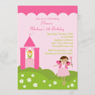 Invitation Fête d'anniversaire de princesse assez dans
