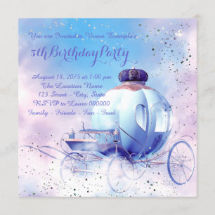 Invitation Fête d'anniversaire de princesse de conte de fées