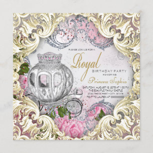 Invitation Fête d'anniversaire de princesse de conte de fées