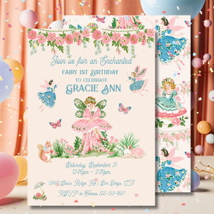 Invitation Fête d'anniversaire de princesse fée de pixie ench